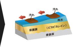 ピカピカレインプレミアムの断面イメージ