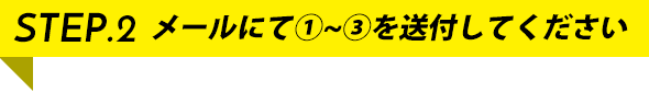 STEP.2 メールにて(1)-(3)を送付してください