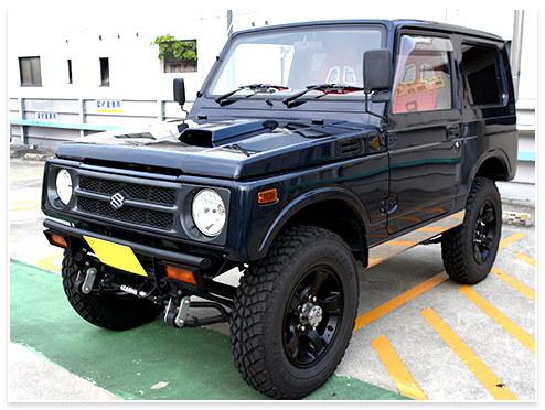 洗車したジムニー