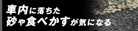 車内に落ちた砂や食べかすが気になる